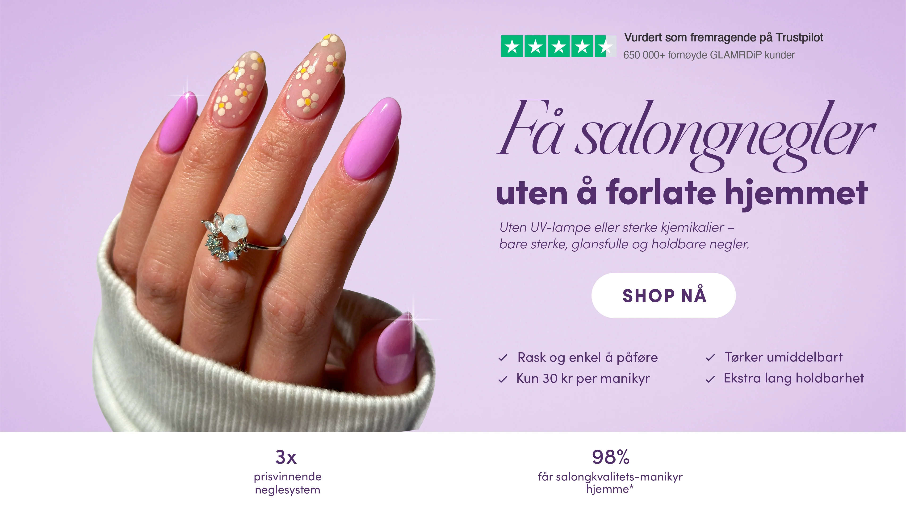 Perfekte negler uten UV-lampe